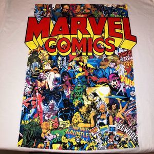 Marvel Comics Heros T Shirt Size L Large 20x30 New spiderman ironman thor